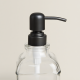 Glass Soap Dispenser 2 Pieces with Metal Holder